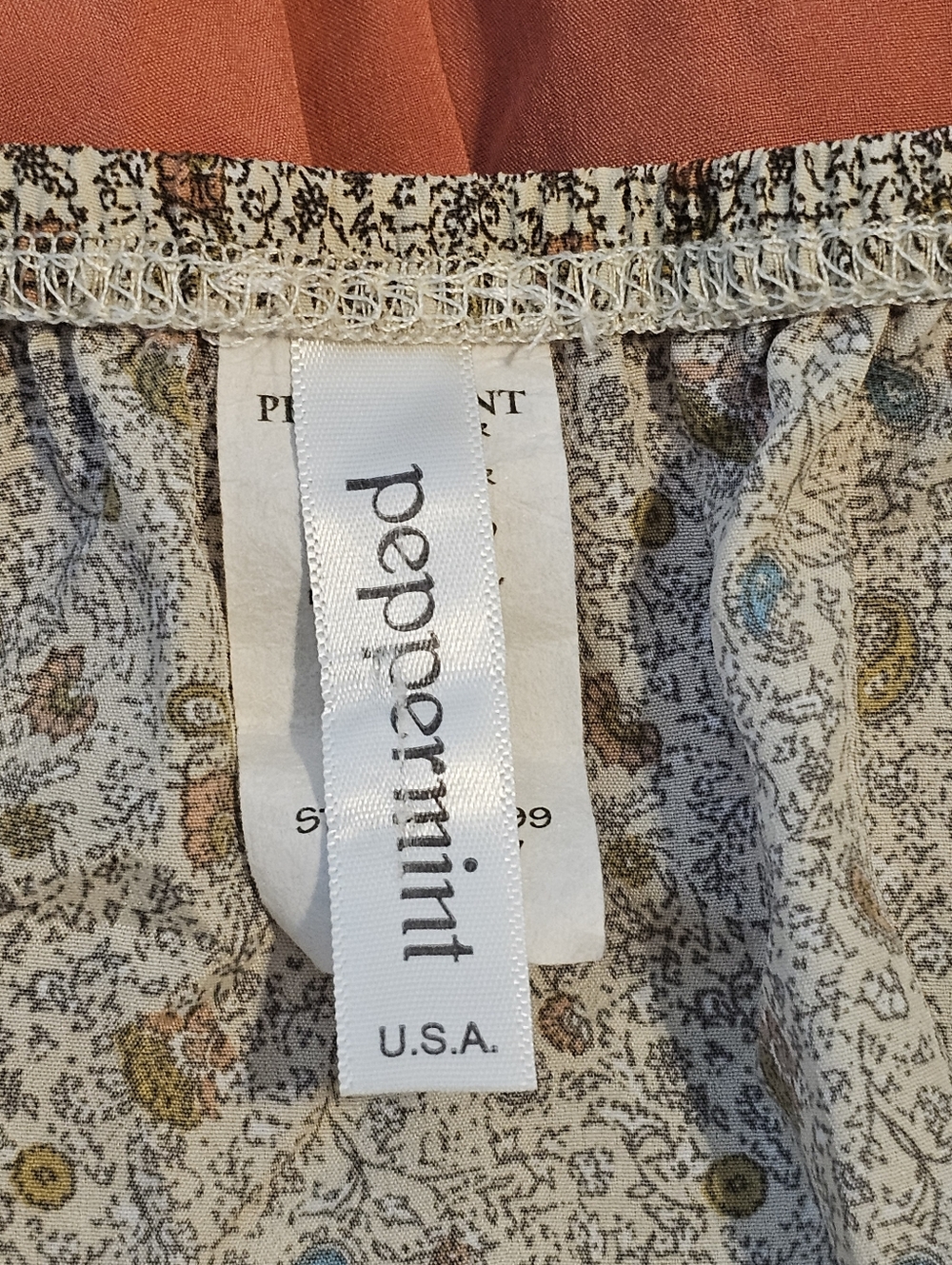 Peppermint Strapless Paisley & Coral Jumpsuit - EUC - Size M - Picture 3 of 8